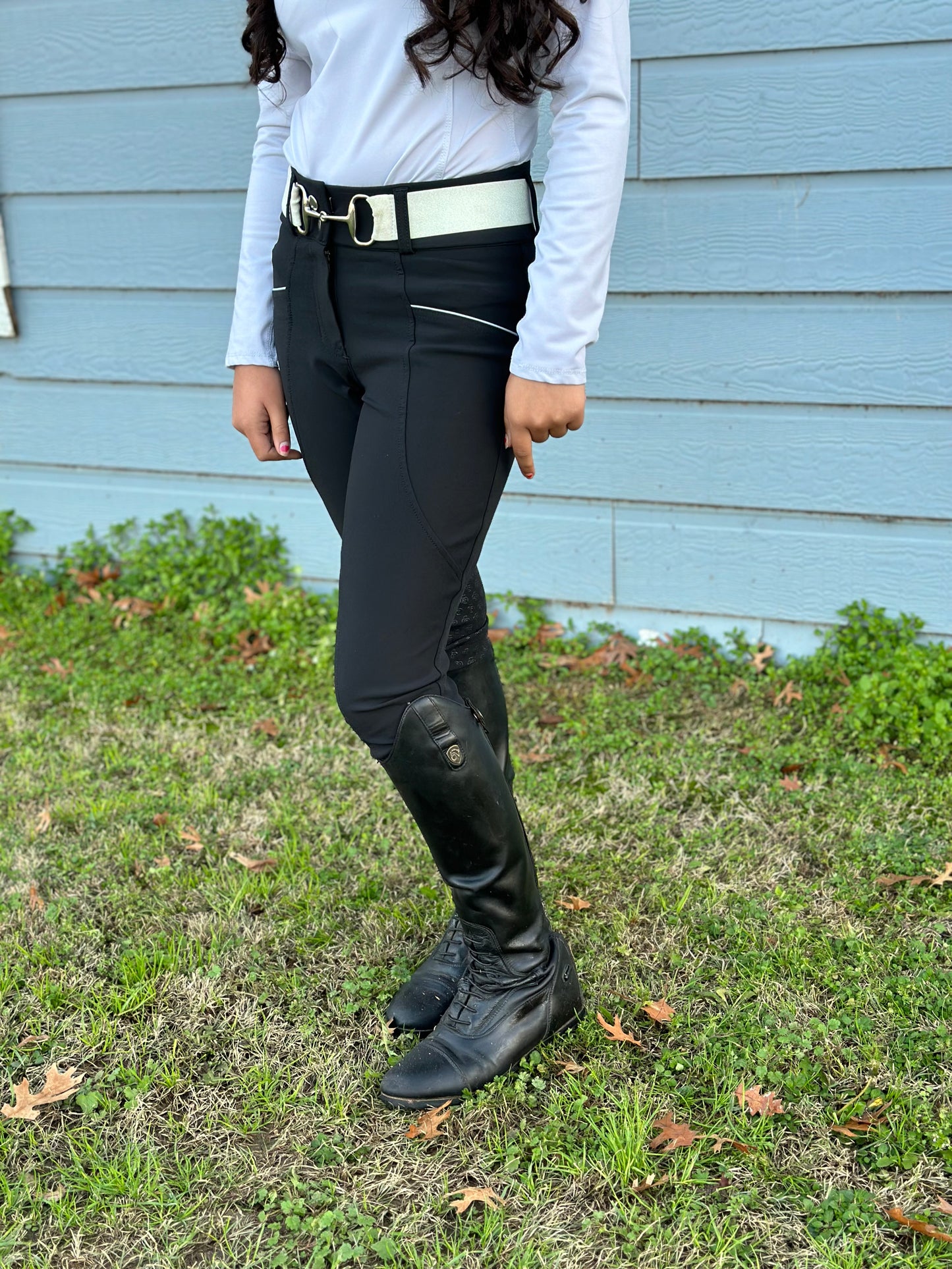 Regal Breeches - Black Half Seat