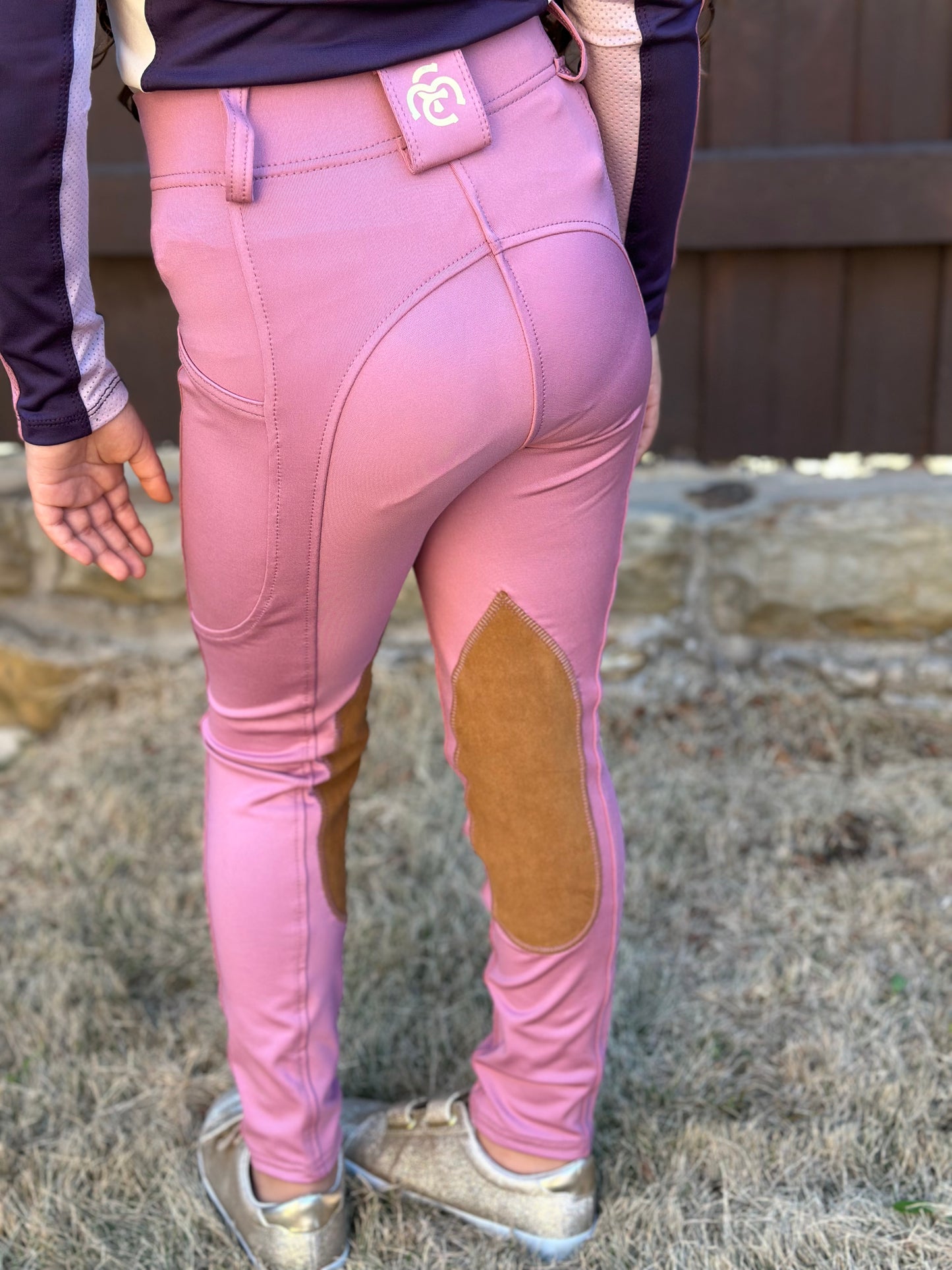 Serene Riding Breeches - Mauve - Knee Patch (Youth sizes)