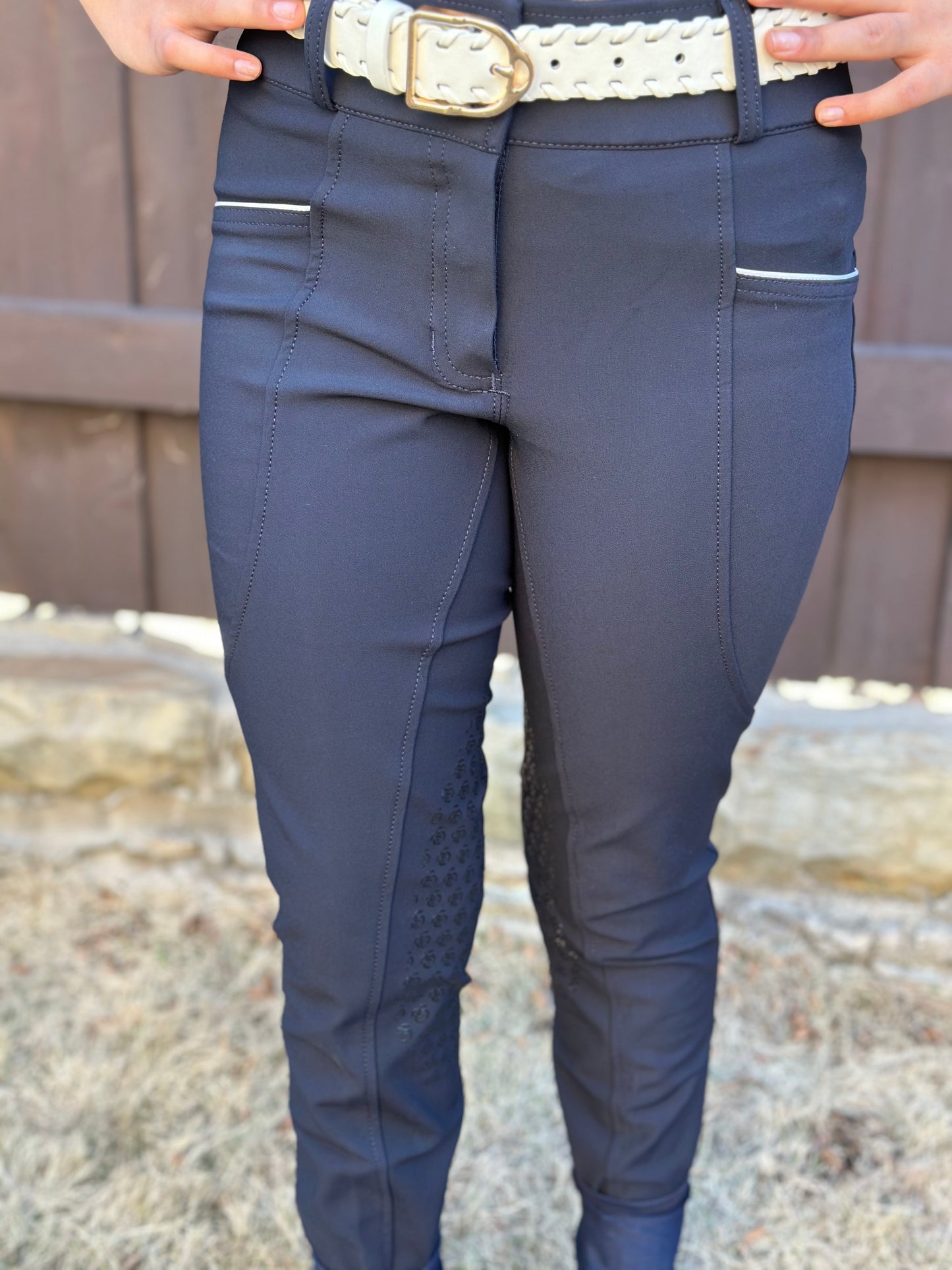 Regal Breeches - Navy Half Seat