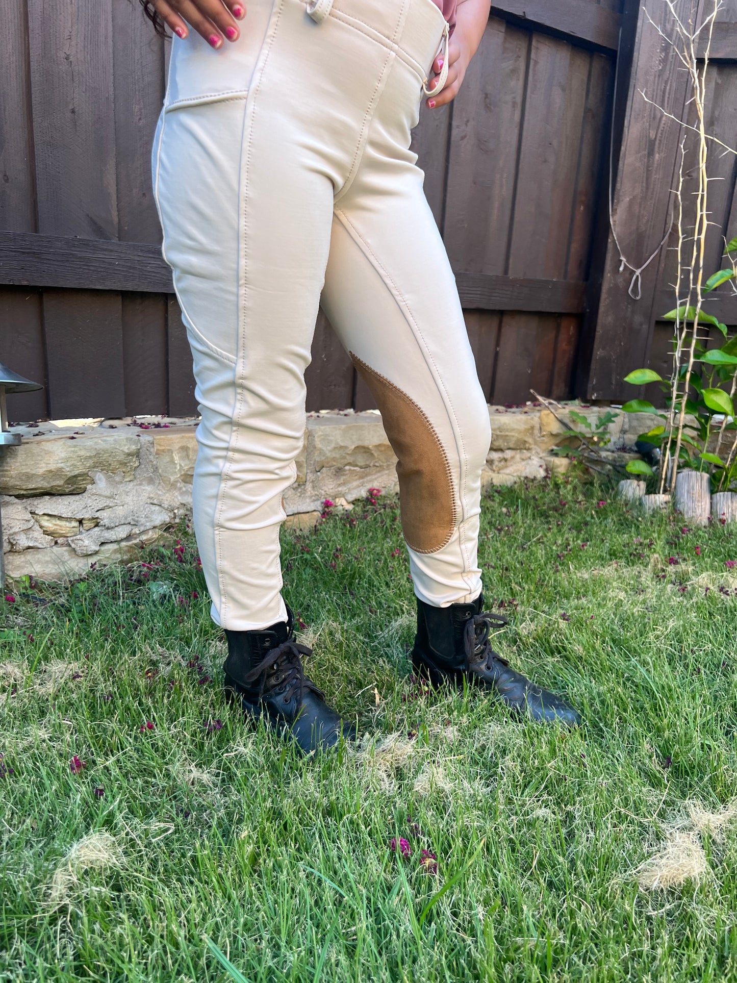 Serene Riding Breeches - Light Beige - Knee Patch (Youth sizes)