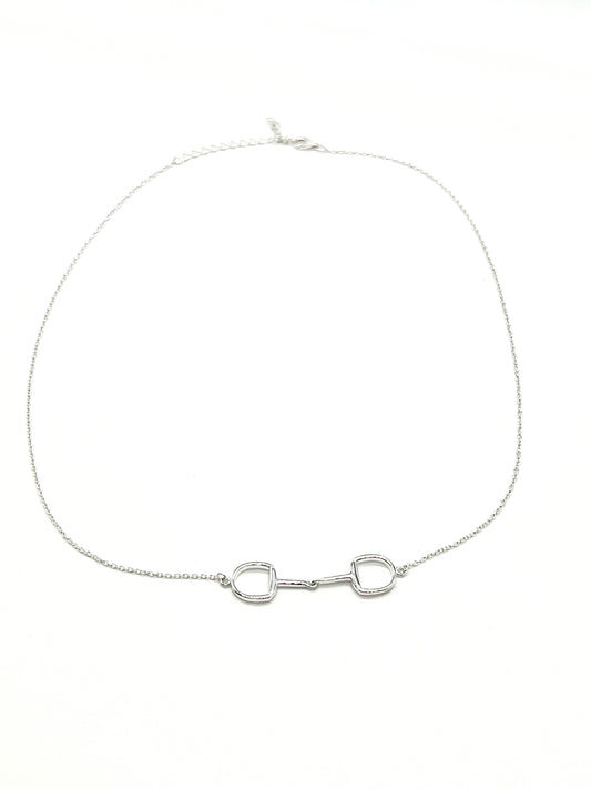 Sterling Silver - Snaffle Bit Necklace