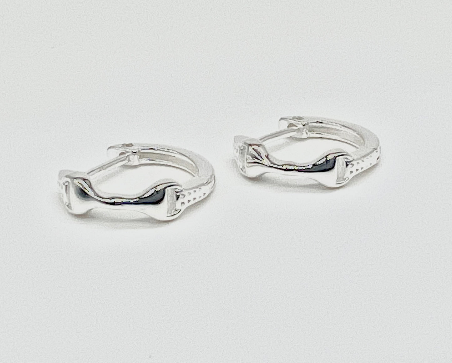 Sterling Silver - Snaffle Bit Hoop Earrings