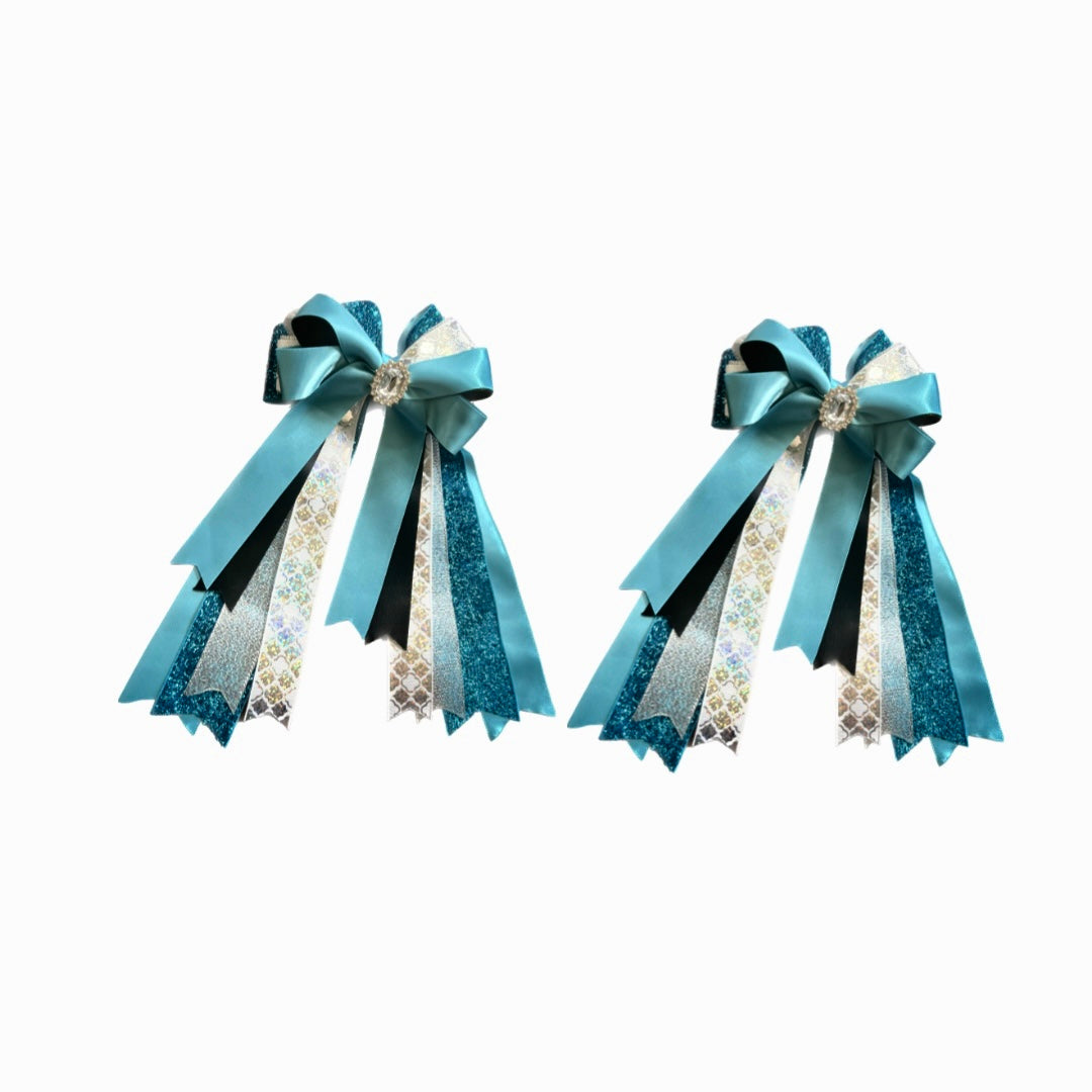 Equestrian Show Bows - Sparkling Sky