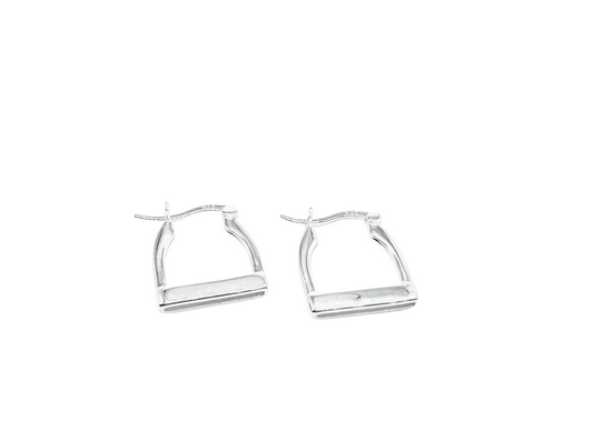 Sterling Silver - Stirrup Earrings