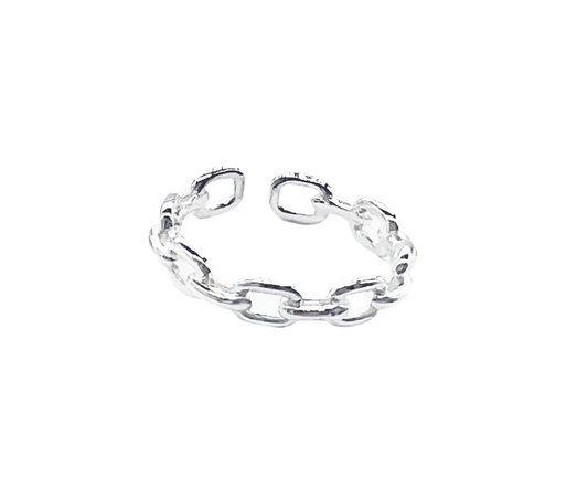 Sterling Silver Adjustable Link Ring