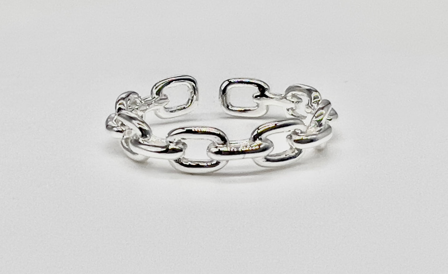 Sterling Silver Adjustable Link Ring